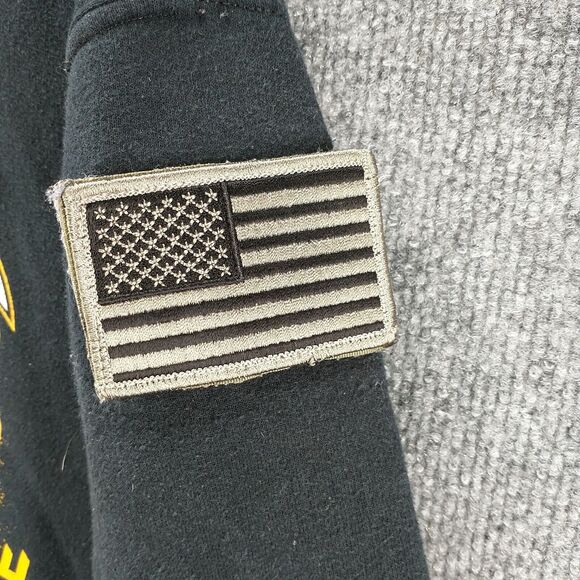 Gildan Men's FLT 038 Warthogs Pullover Graphic Hoodie Black Medium Military - Picture 11 of 16